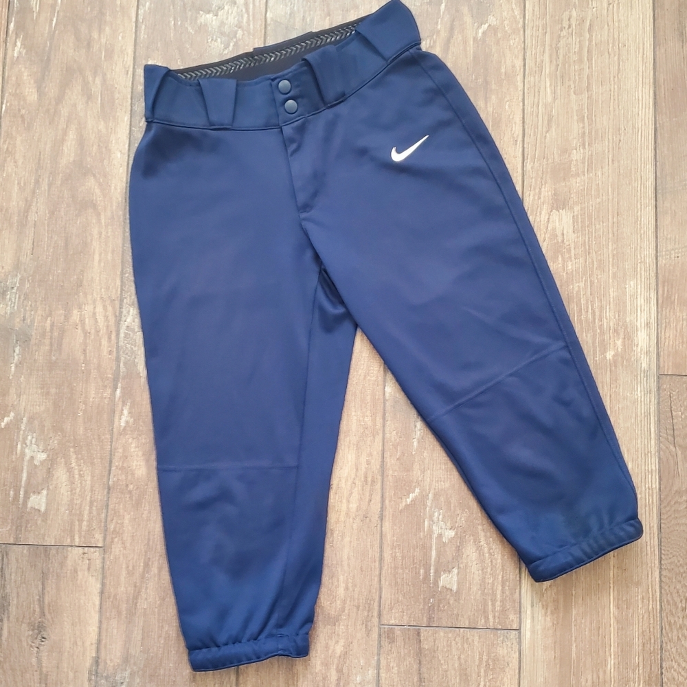 Nike Navy Blue Vapor Select 3/4-Length Softball Pants, Small